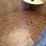 tile floor in shower