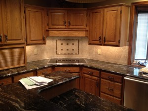 custom kitchen back splash