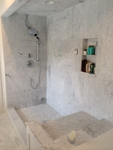 marble shower stall